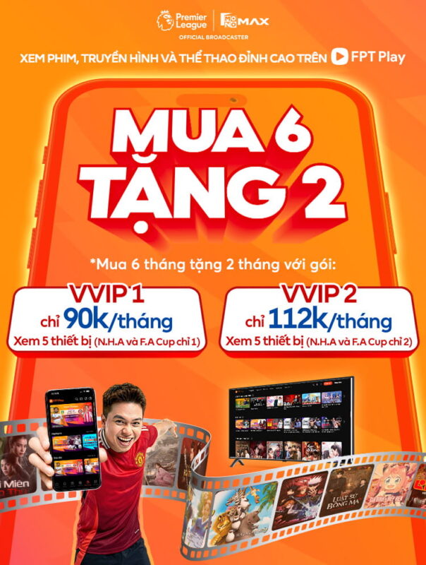 Mua 6 tặng 2 gói cước V.Vip